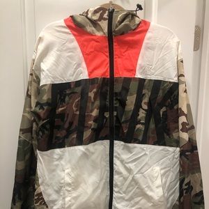 ETHIK brand bomber rain jacket camo neon